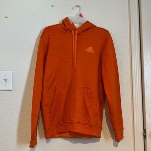 Adidas hoodie bright orange gray for sports and outdoor activities